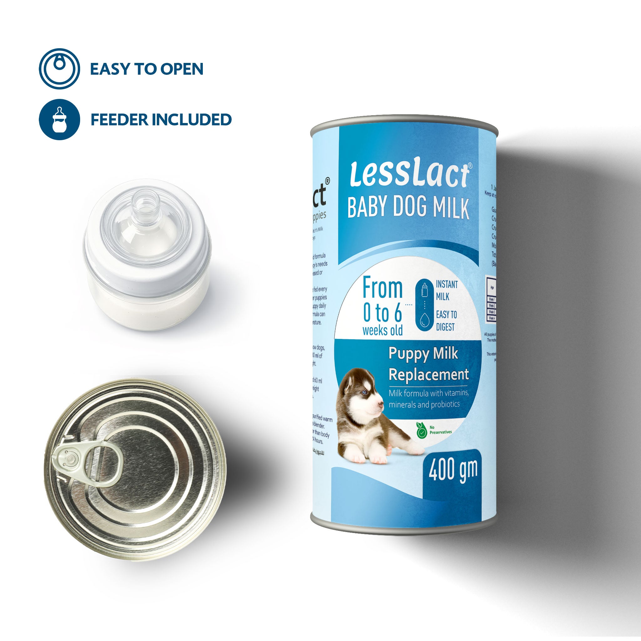 LessLact baby dog milk 300gm + Extra 100gm | ليسلاكت حليب للجراء خالي من اللاكتوز
